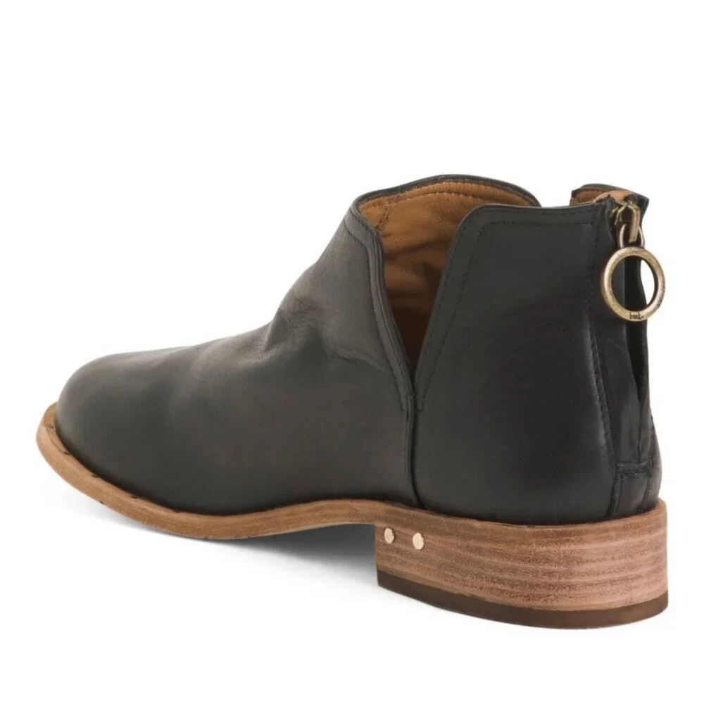 Beek Falcon Black Leather Ankle Boots Booties 9 - Picture 9 of 12